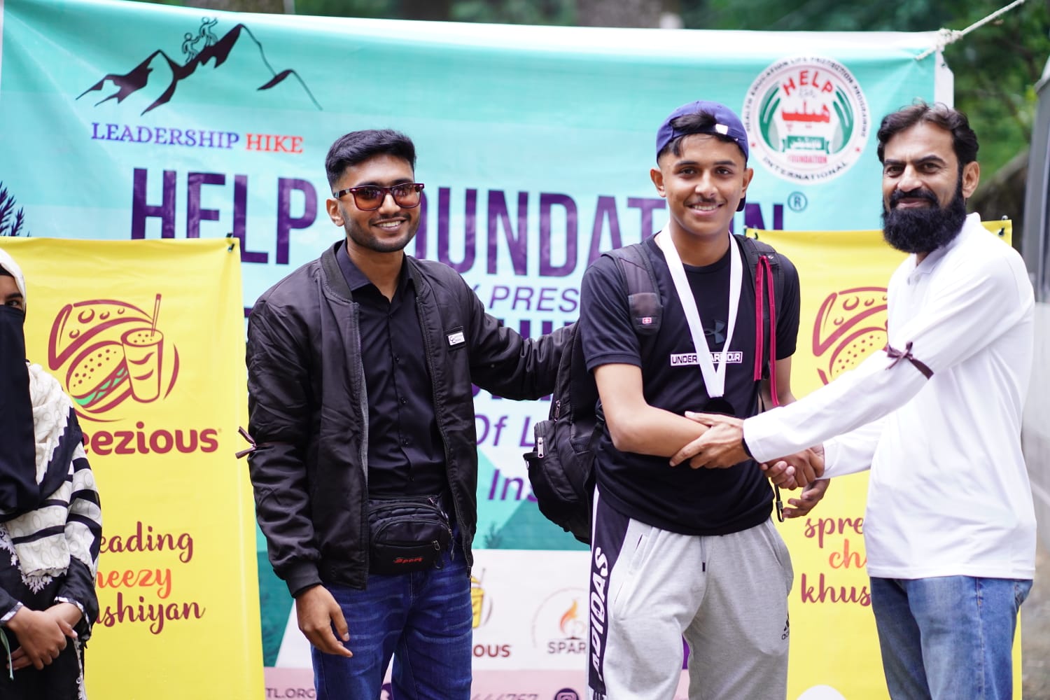 Participants enjoying Cheezious meals